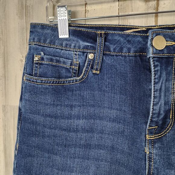 Seven 7 Sunset Bermuda Jean Shorts Blue Size 8 - Picture 4 of 9